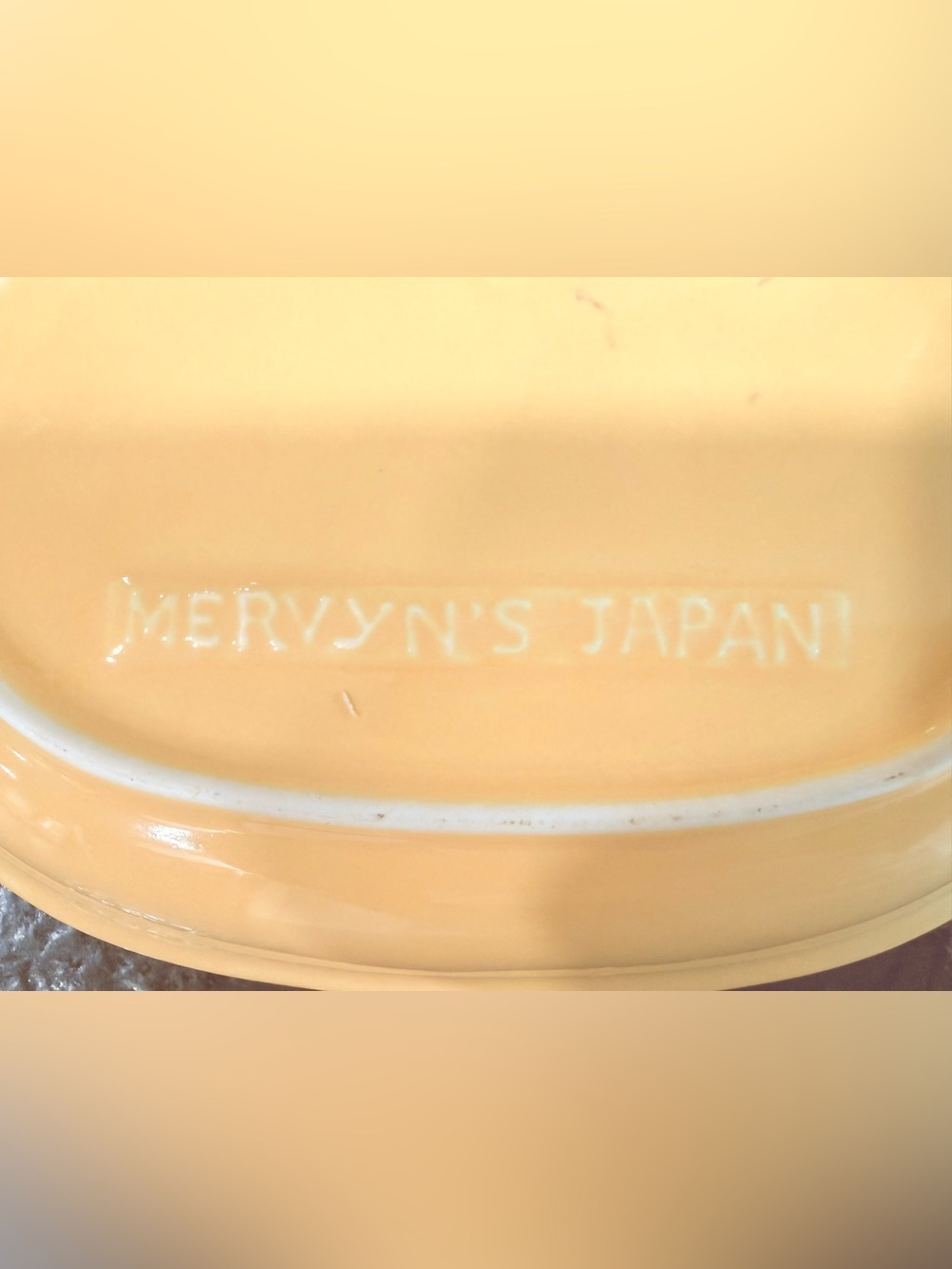 Vintage MCM Yellow Stoneware Gravy Boat & Underplate Set – Made in Japan 🇯🇵💛 - Picture 6 of 7